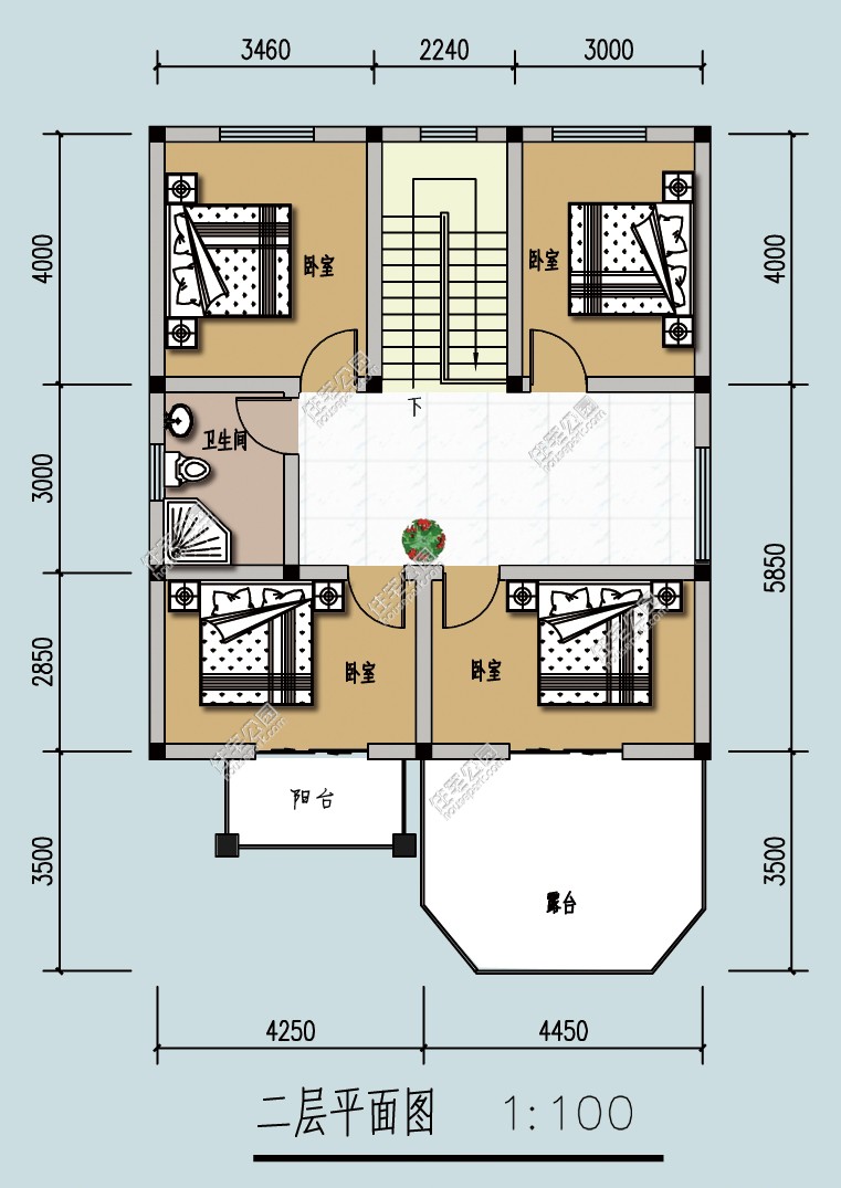 限時特價經濟適用二層農村自建房戶型設計圖戶型詳情